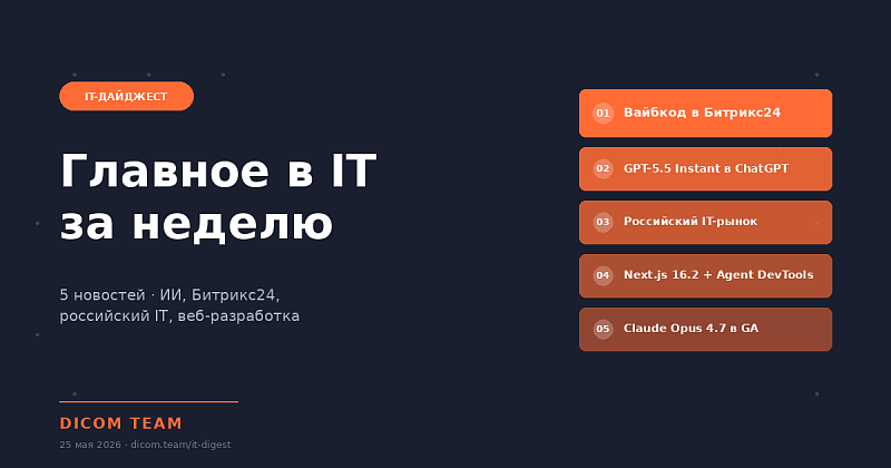 IT-дайджест DICOM TEAM — 25 мая 2026